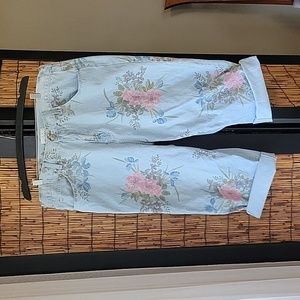 Vintage 90s Graff Wear Floral Print Capri Jeans